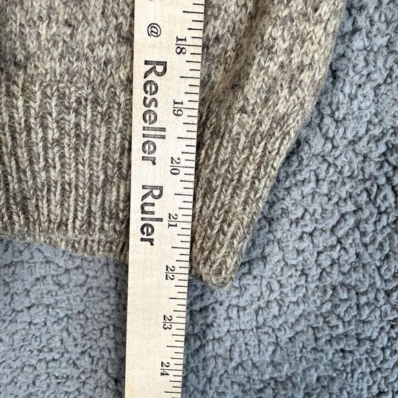 Vintage CBS Records Sweater Men's Pullover Cowl Neck Gray Wool Campus Small - Picture 5 of 8